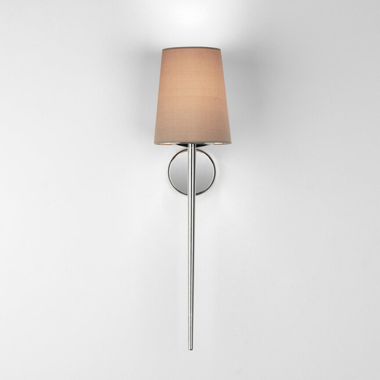 Kinkiet do łazienki Beauville chrom z ostrygowym abażurem Cone 138 Astro Lighting