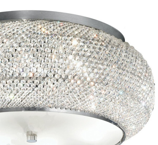 PLAFON PASHA' PL10 CROMO 100746 IDEAL LUX KRYSZTAŁ