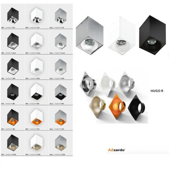 Lampa Hugo aluminium biały Azzardo