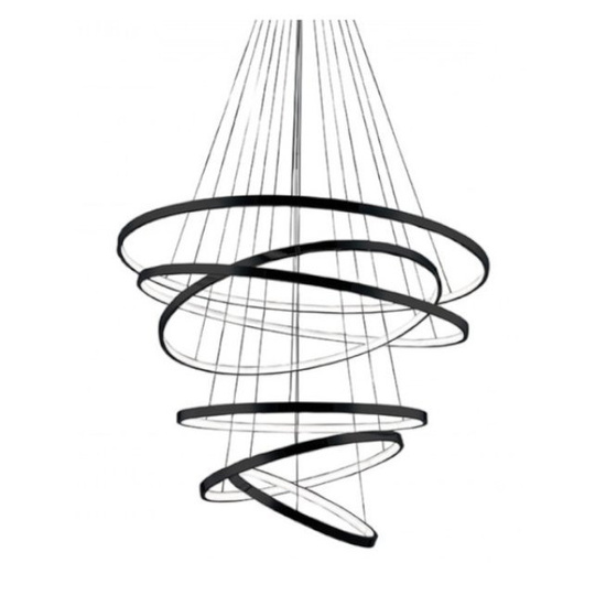 Nowoczesna lampa wisząca Weel 6 Long Black Azzardo