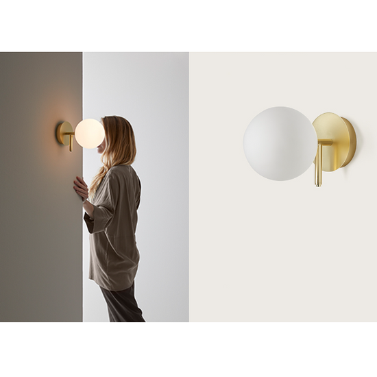 Kinkiet ATOM czarny/opal A1214 Aromas