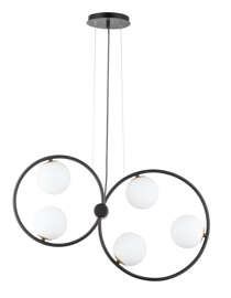 AQUA 5 lampa wisząca podwójny czarny