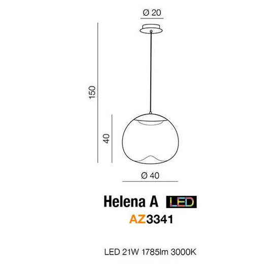 Lampa wisząca Helena A Azzardo