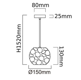 Lampa wisząca Carera Gold S OPEN DESIGN HIGHLIGHTS
