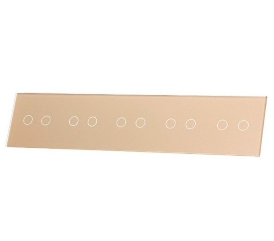 Dziesięcioprzyciskowy złoty panel szklany 7022222-63 LIVOLO