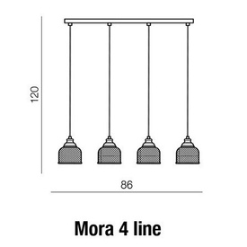 Lampa wisząca Mora 4 line DEL-8150-4PL Azzardo