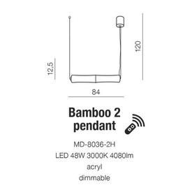 Lampa wisząca Bamboo 2 pedant Azzardo