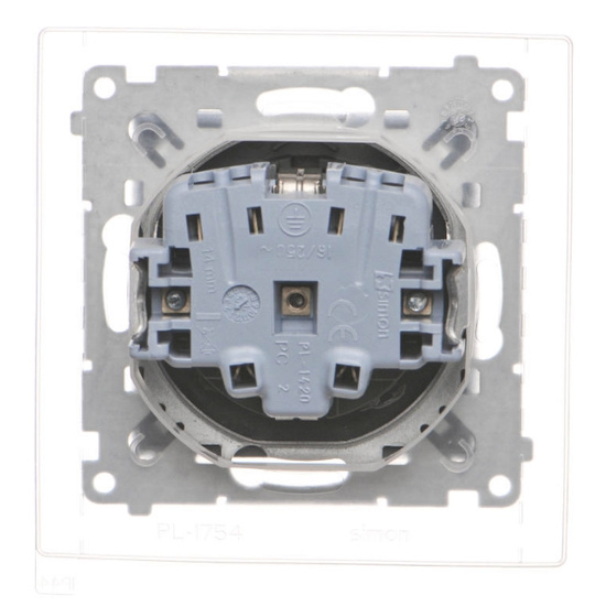Gniazdo pojedyncze z klapą typu Schuko Simon 55 