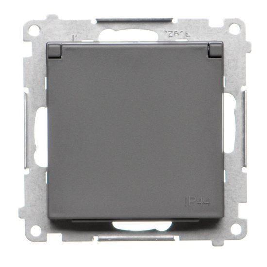 Gniazdo pojedyncze z klapą Simon 55