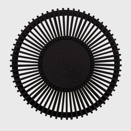 Kinkiet/Plafon Clava Up wood M - 35 cm, czarny dąb Umage