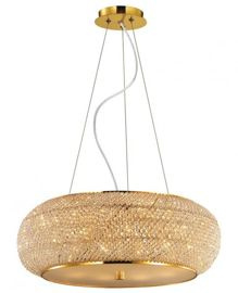 KRYSZTAŁOWA LAMPA WISZĄCA PASHA' SP10 ORO 82257 IDEAL LUX