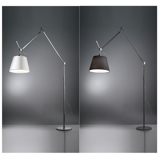 Tolomeo Mega Lampa Stojąca black satin Ø 32 cm on/off Artemide