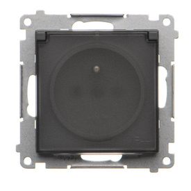 Gniazdo pojedyncze z klapką transparentną Simon 55