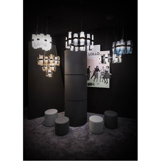 Lampa wisząca La Lollo L czarno niebieski gradient Slamp 