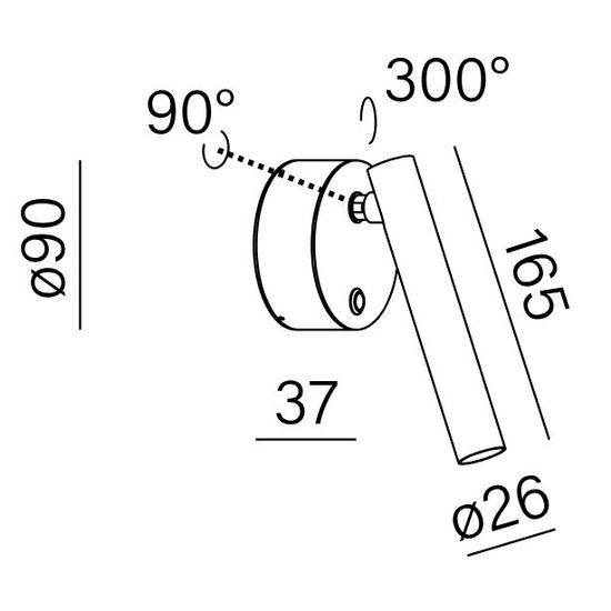 KINKIET PET MICRO O switch LED AQform