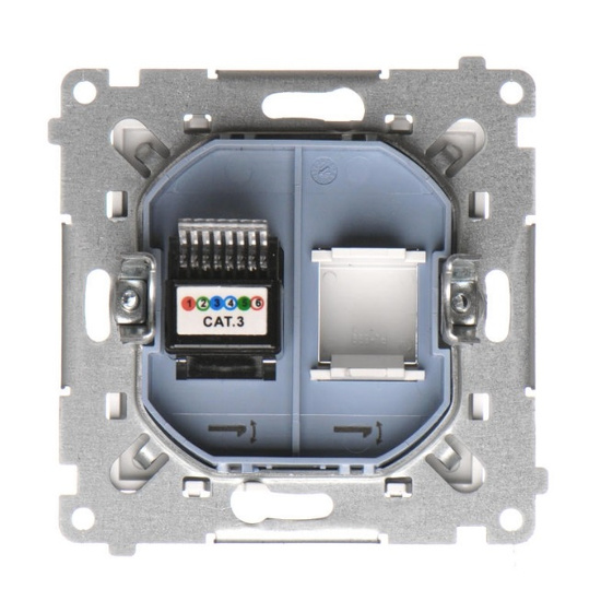 Gniazdo telefoniczne pojedyncze RJ12 Simon 55