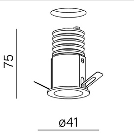 Okrągły wpust HOLLOW micro hermetic LED AQform