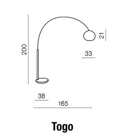 Lampa podłogowa Togo Chrom AZ0021 Azzardo 