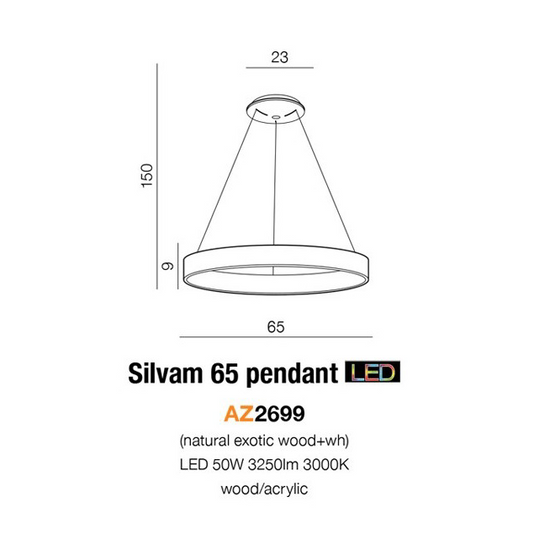 SILVAM 65 PENDANT Azzardo