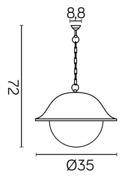 Lampa wisząca PRINCE MAX K 1018/1/O-BD SU-MA
