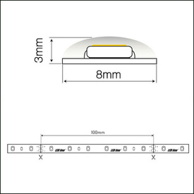Taśma 300 SMD3528 24V 6500K 4,8W IP65 Led line 240744 rolka 5 m