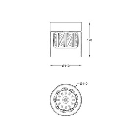 Plafon Gem antyczny brąz ZUMA LINE C0389-01A-0FD2
