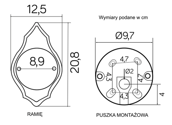 Kinkiet zewnętrzny RETRO CLASSIC K II 3012/1/DH g SU-MA