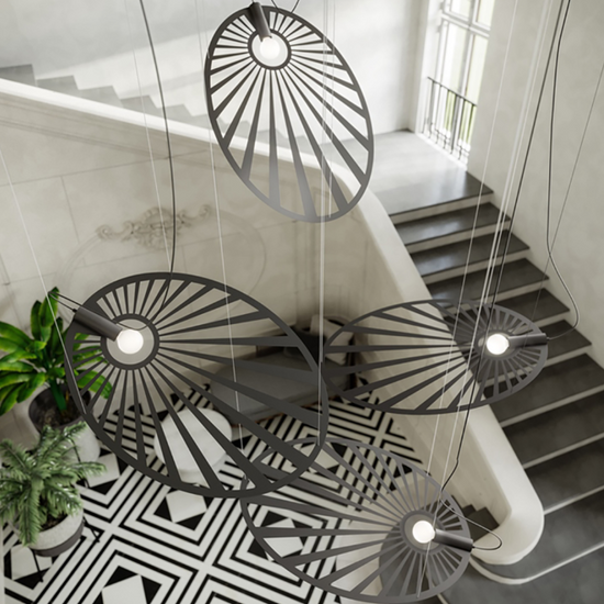 Lampa wisząca LEHDET czarna Thoro Lighting 