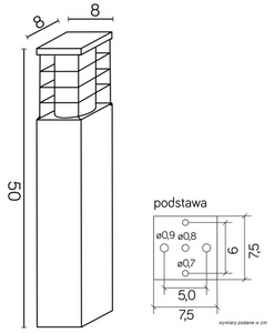Słupek ogrodowy RADO II 2 DG SU-MA