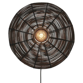 Naturalny kinkiet TANAMI L 55X14 Good&Mojo czarny