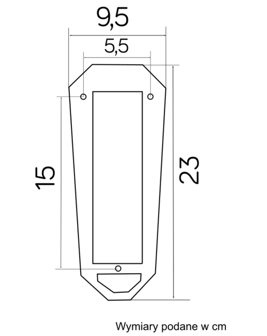 Kinkiet zewnętrzny RETRO KWADRATOWE K 3012/1/BD KW SU-MA