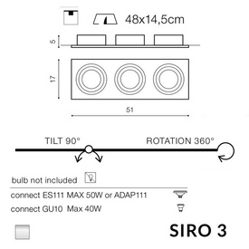 Wpust kierunkowy SIRO 3 aluminium Azzardo