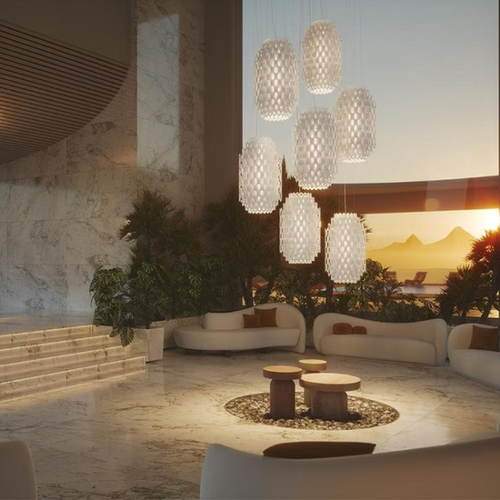 Lampa wisząca Chantal biała S Slamp