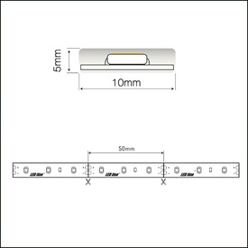 Taśma LED line 300 SMD3528 12V 4000K 4,8W IP67 245626