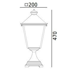 Słupek ogrodowy London Norlys art.484 czarny