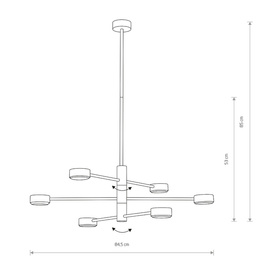 Lampa wisząca ORBIT VI czarna 7946 Nowodvorski
