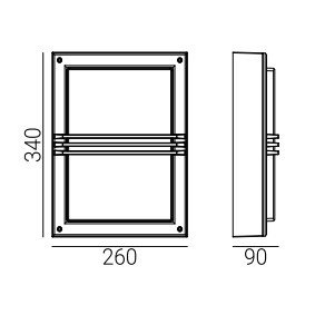 Kinkiet zewnętrzny LED Nordkapp Norlys art 1620grafit
