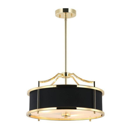 Lampa wisząca Stanza S Gold Black STYL NOWOJORSKI