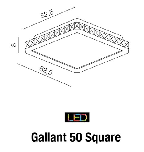 Plafon Gallant 50 Square 1557-FL Azzardo