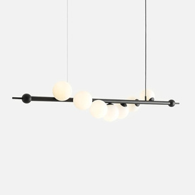 Lampa wisząca WAVE 7 1115T1 czarna