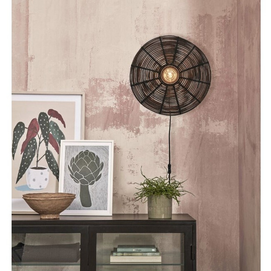 Naturalny kinkiet TANAMI L 55X14 Good&Mojo czarny