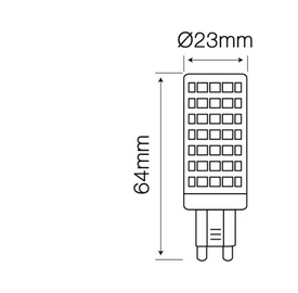  Żarówka LED line G9 12W 6000K 1160lm 220-240V
