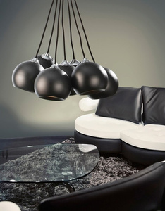 AZZARDO  GULIA 7 BLACK LAMPA WISZĄCA