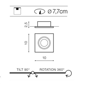 Oprawa wpust Azzardo EDITTA ALUMINIUM