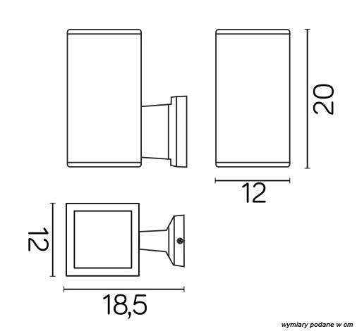 Kinkiet zewnętrzny Suma Adela 8002 DG