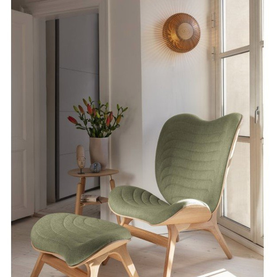 Kinkiet/Plafon Clava Up wood M - 35 cm, czarny dąb Umage