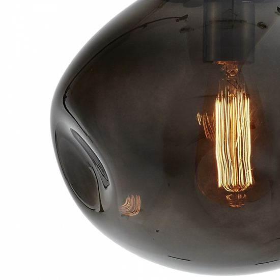 Lampa wisząca trzypunktowa AVIA BLACK 3 przydymiona KASPA