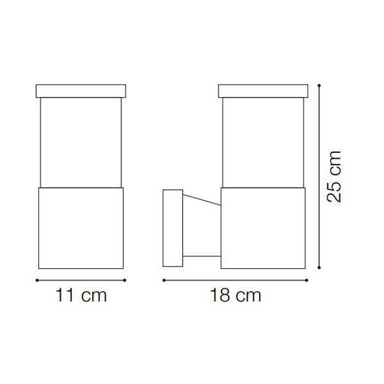 KINKIET ZEWNĘTRZNY TRONCO AP1 SZARY IDEAL LUX