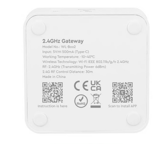 Bezprzewodowy mostek WiFi 2.4GHz v2 MiBoxer (WL-BOX2)