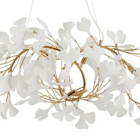 Lampa wisząca Botanika WAVE złoto - biała 125cm 